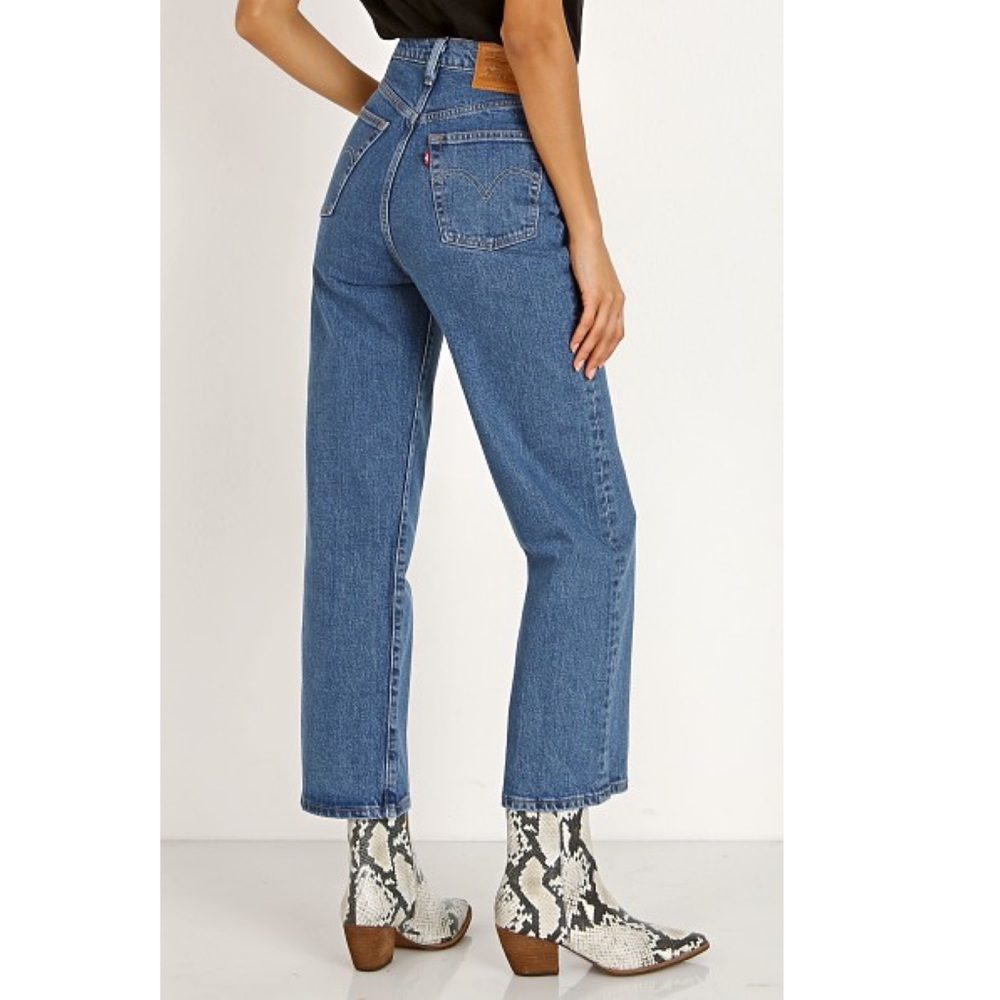 Levis Womens Blue Ribcage Straight Denim Jeans 27